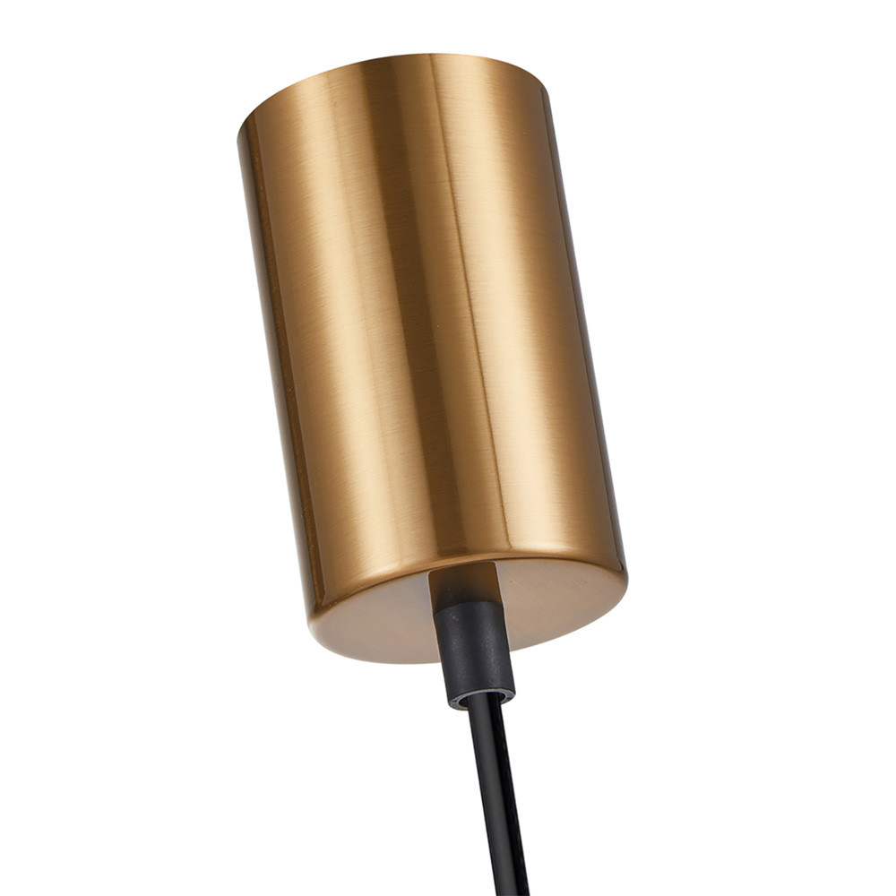 Подвесной светильник со стеклянным плафоном янтарного цвета Prestige