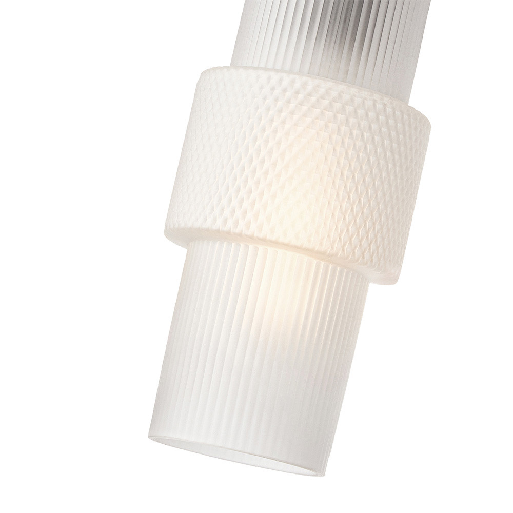 Подвесной светильник со стеклянным рифленым плафоном цилиндрической формы Eliara 13