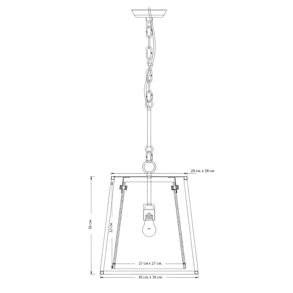 Подвесной светильник трапециевидной формы Golden Trapeze