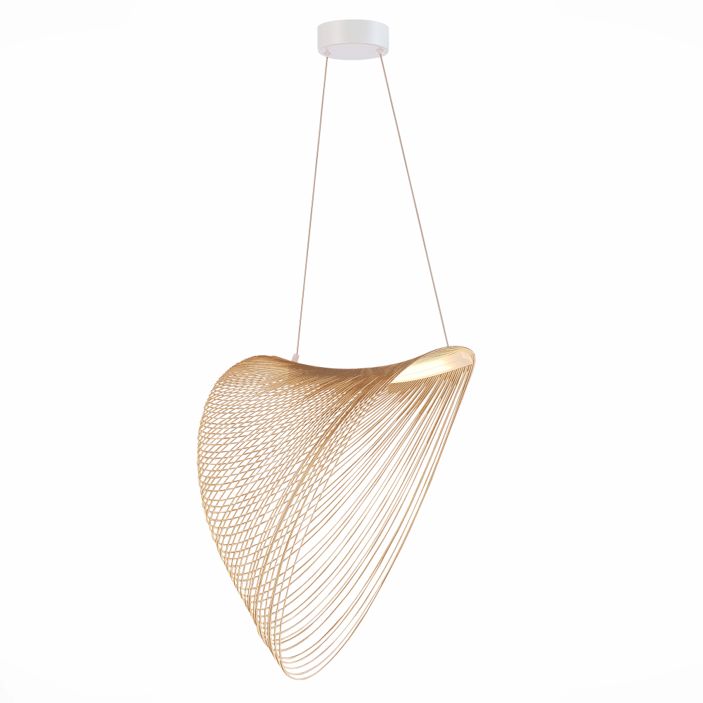 Подвесной светильник фигурный из деревянных прутьев Ecofriendly Light Source