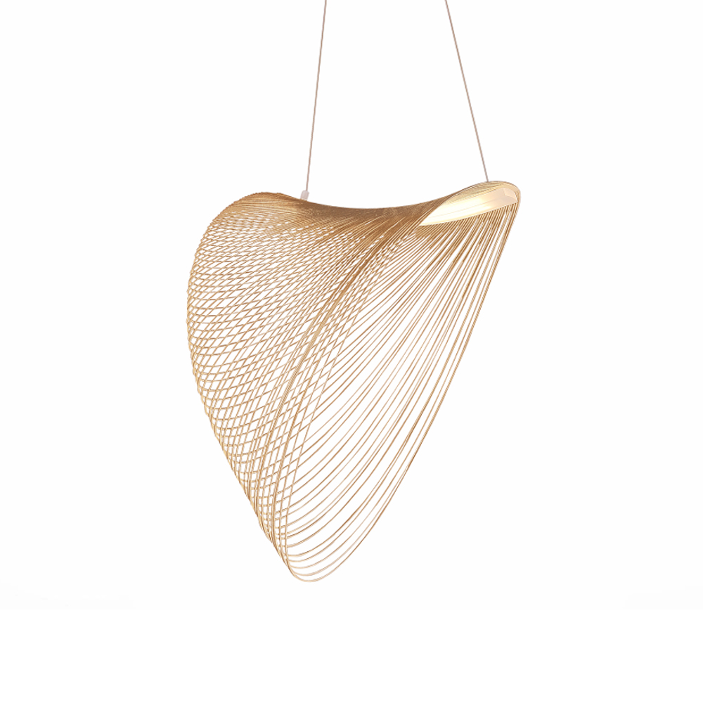 Подвесной светильник фигурный из деревянных прутьев Ecofriendly Light Source