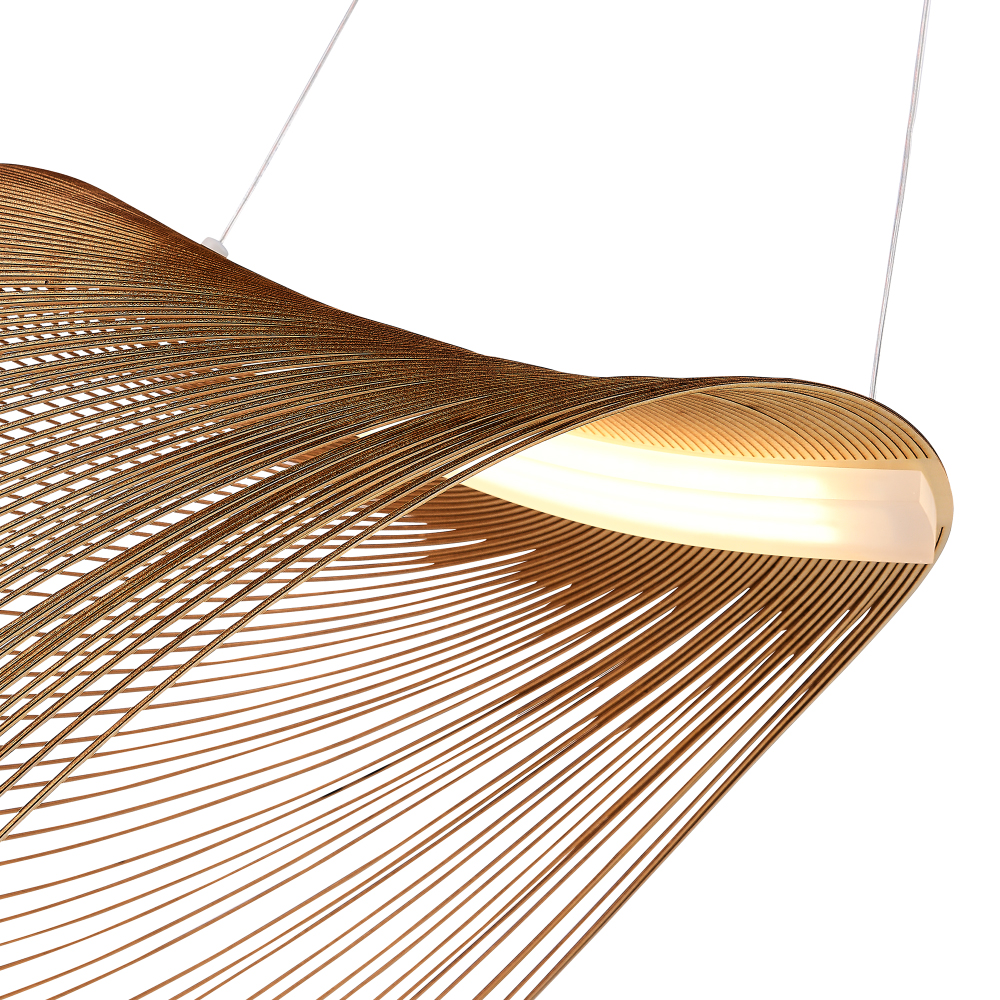 Подвесной светильник фигурный из деревянных прутьев Ecofriendly Light Source