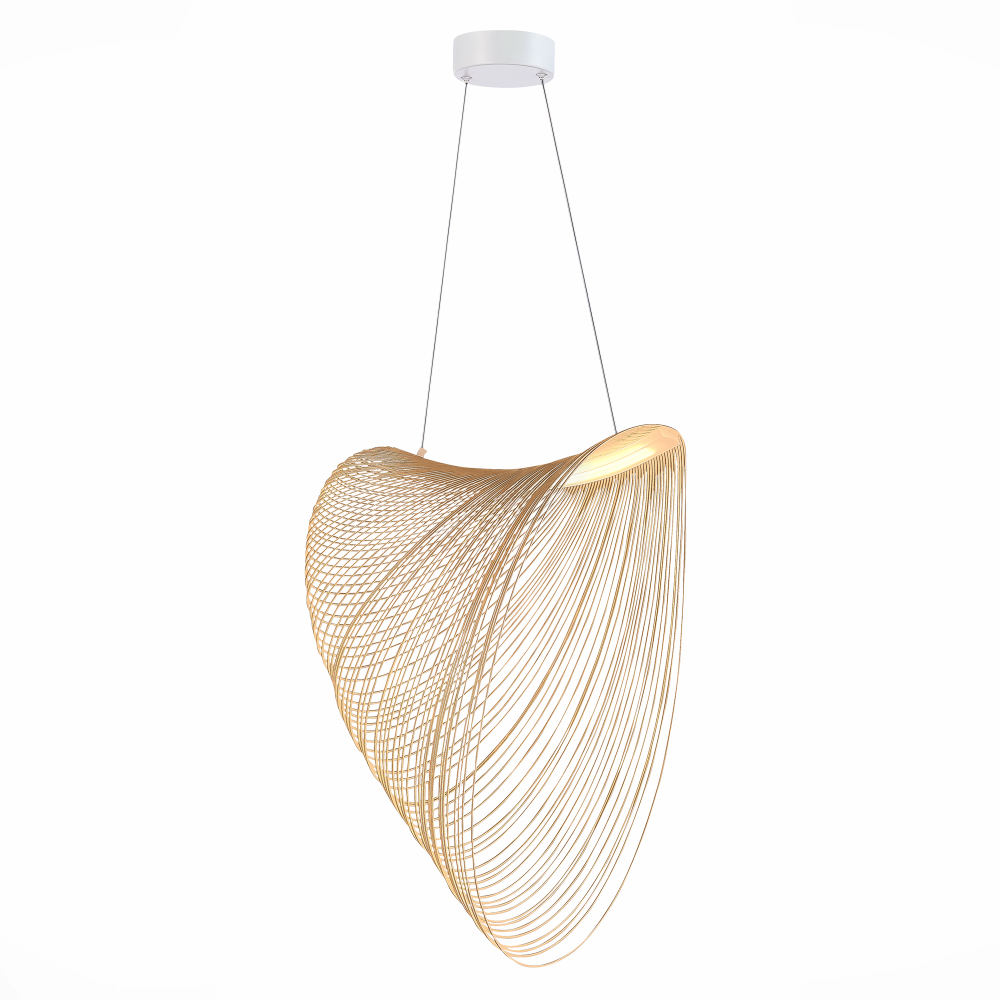 Подвесной светильник фигурный из деревянных прутьев Ecofriendly Light Source