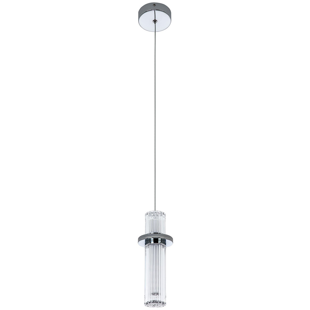 Подвесной светильник хром Odile Acrylic Tube Hanging Lamp Chrome