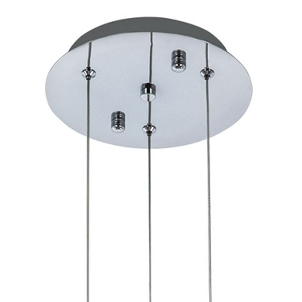 Подвесной светильник хром Trio Odile Acrylic Tube Hanging Lamp Chrome