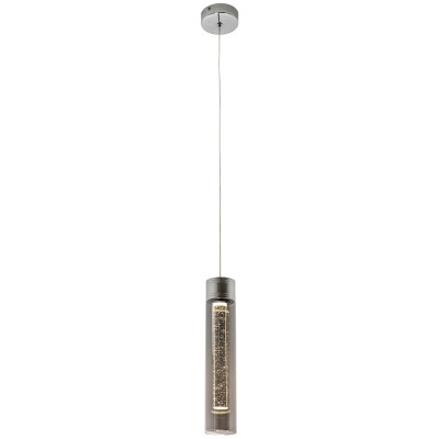 Подвесной светильник хром дымчатое стекло Sparkling Bubbles Tube Chrome Smoke Hanging Lamp