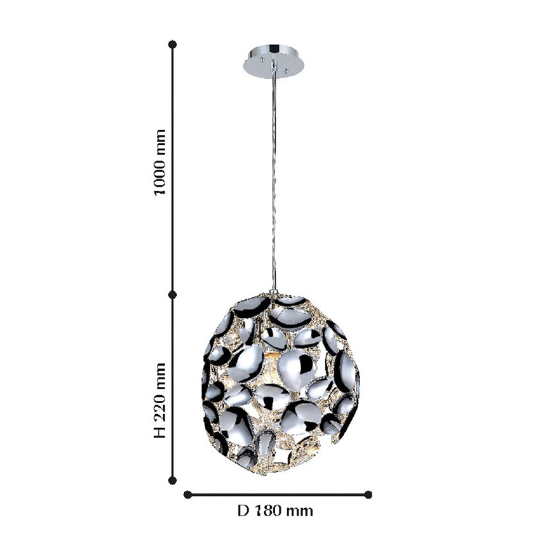 Подвесной светильник цвета хром CLAM