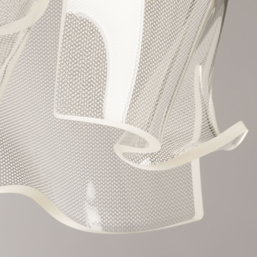 Подвесной светильник цилиндрической формы с прозрачным волнистым плафоном Wave Line