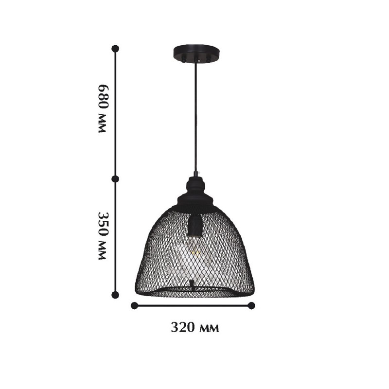 Подвесной светильник черного цвета Locked bird