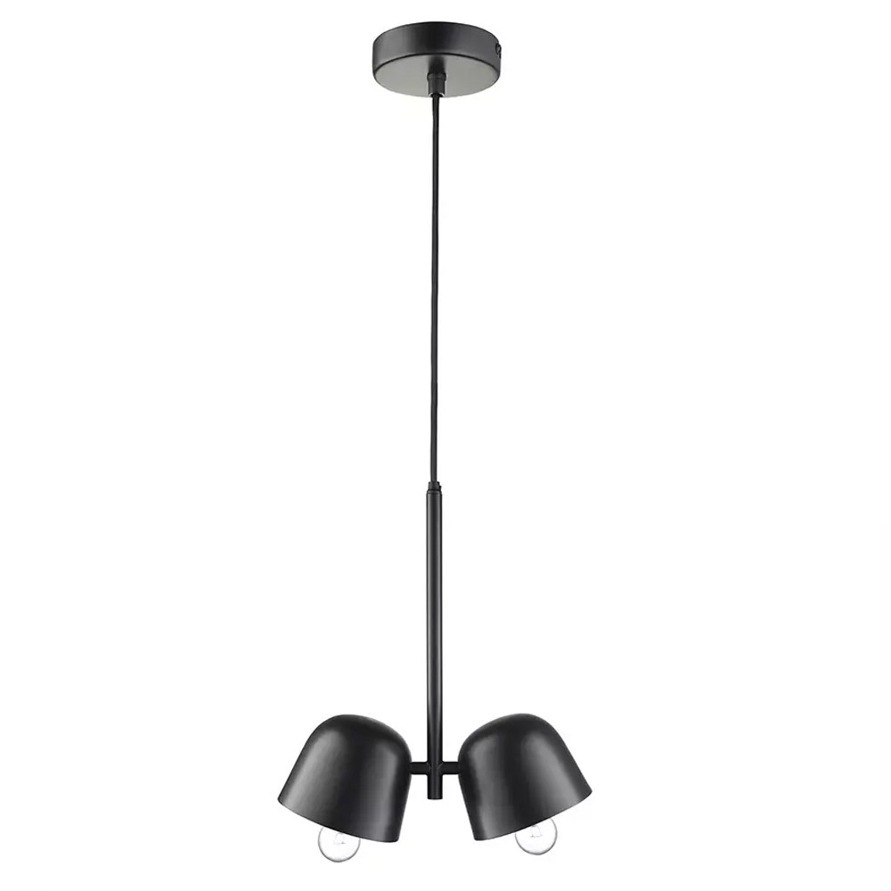 Подвесной светильник черный с 2-мя плафонами Pendant lamp Black