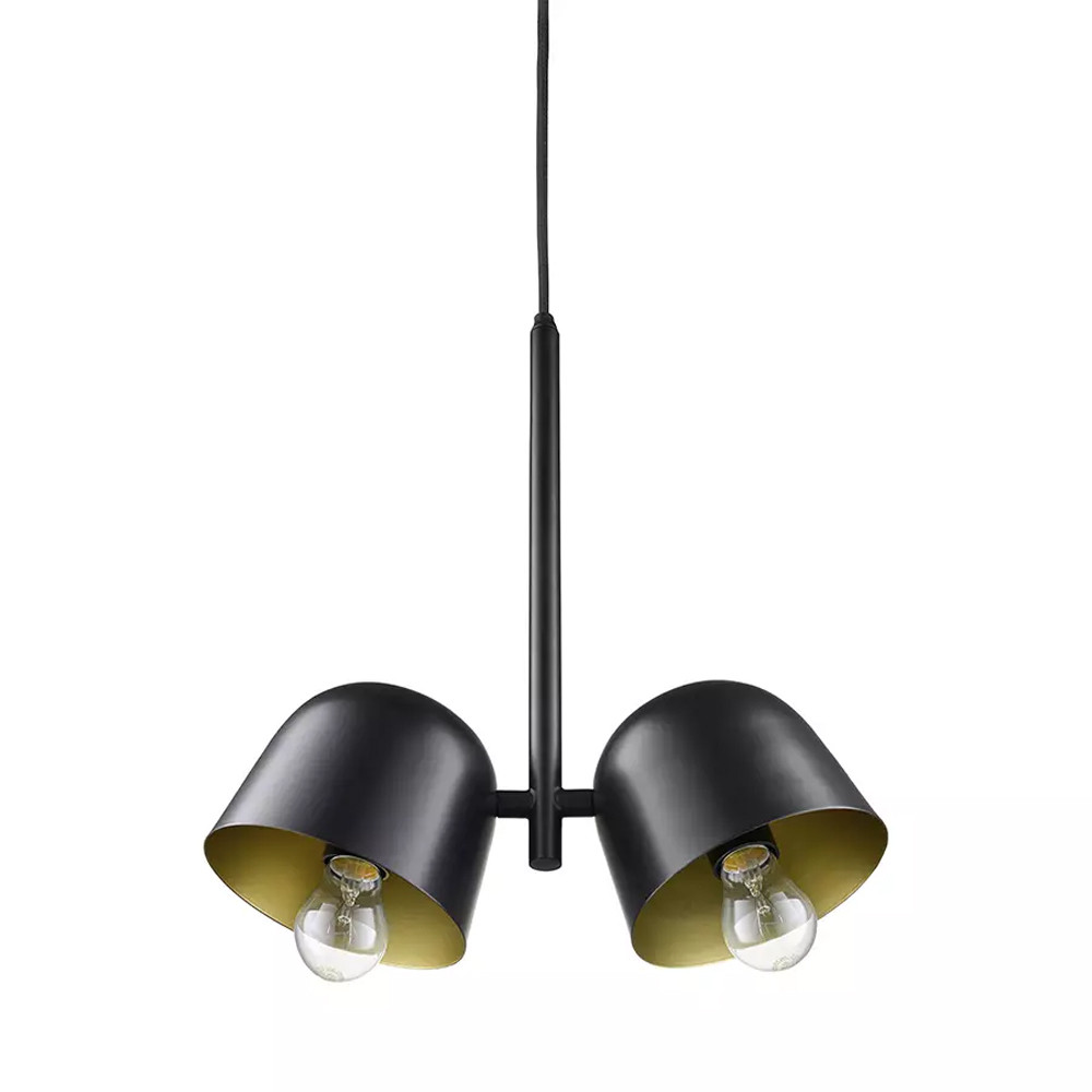 Подвесной светильник черный с 2-мя плафонами Pendant lamp Black