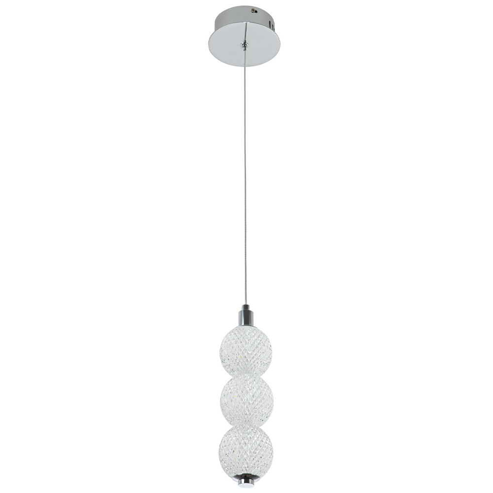 Подвесной светодиодный светильник Crystal Globule Hanging Lamp Chrome