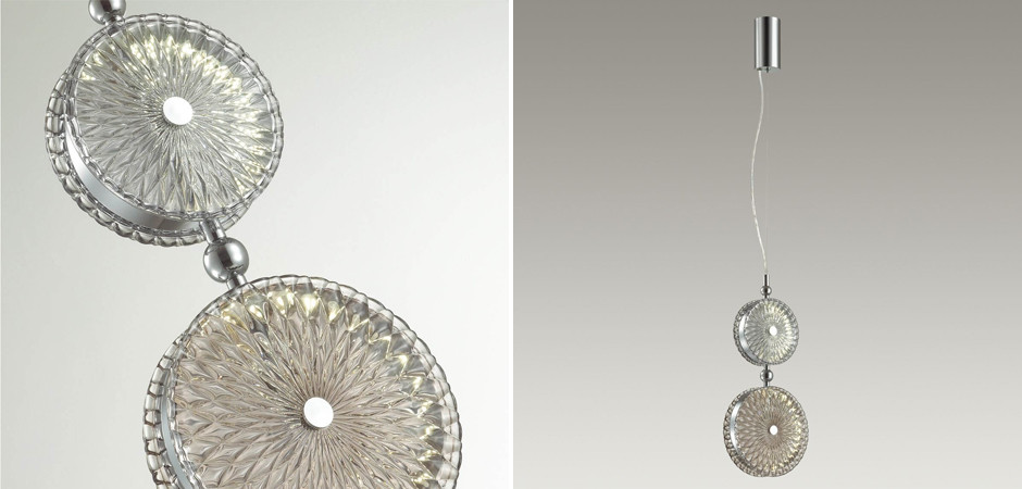 Подвесной светодиодный светильник Peony Gray&Brown