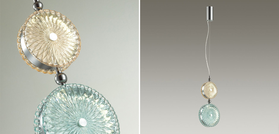 Подвесной светодиодный светильник Peony Yellow&Blue