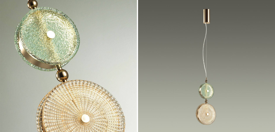 Подвесной светодиодный светильник Peony Yellow&Green