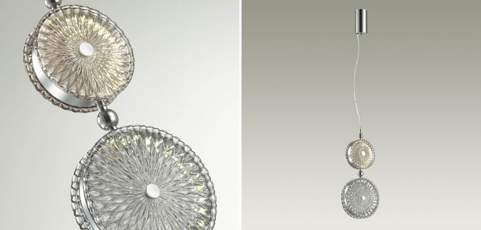 Подвесной светодиодный светильник Peony Yellow&Grey