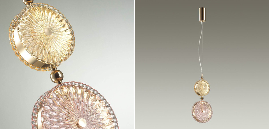 Подвесной светодиодный светильник Peony Yellow&Pink