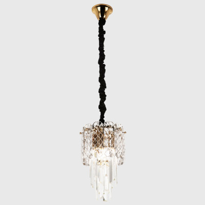 Подвесной хрустальный светильник Harmonica Crystal Gold Hanging Lamp