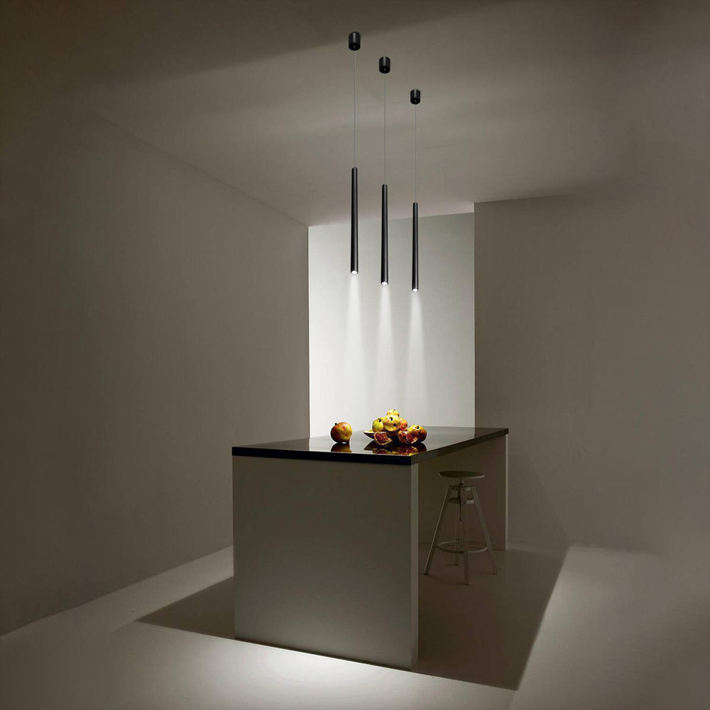 Подвсеной светильник светодиодный металлический цилиндрической формы Высота 30см Trumpet tube