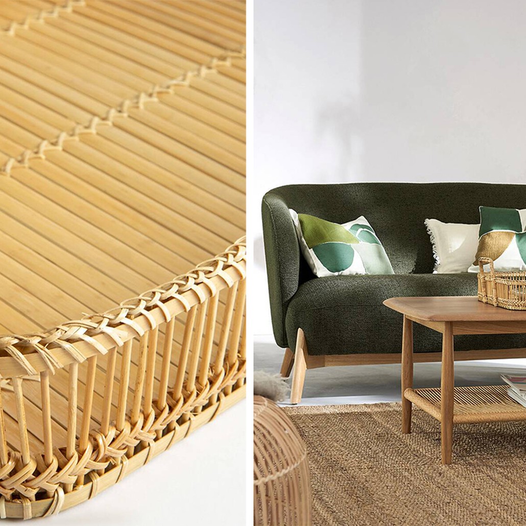 Поднос Wicker Bamboo Rattan