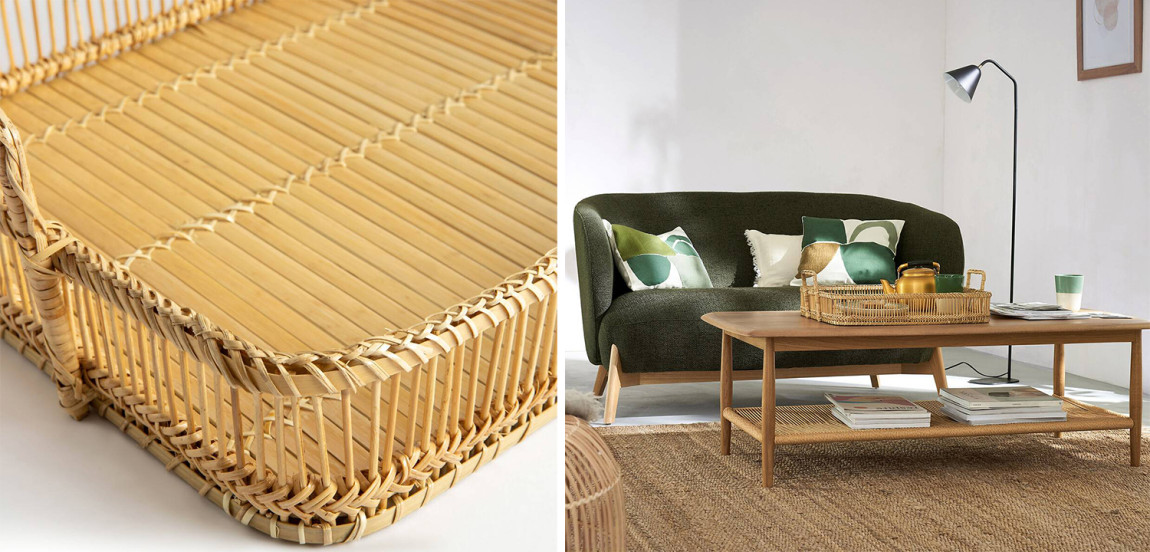 Поднос Wicker Bamboo Rattan