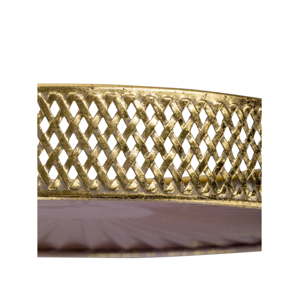 Поднос железный Gold Mesh