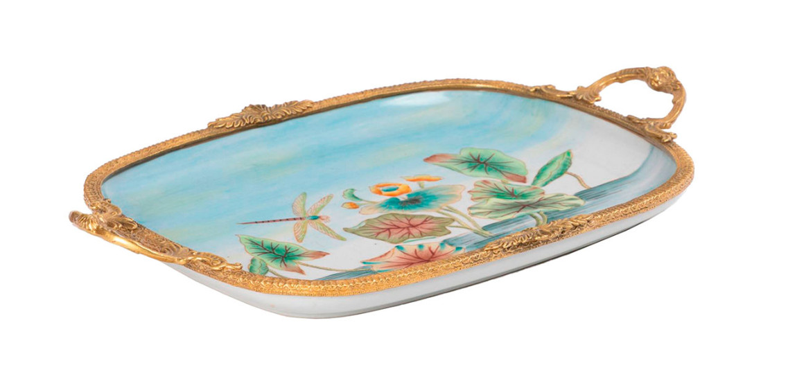 Поднос фарфоровый с орнаментом Jane