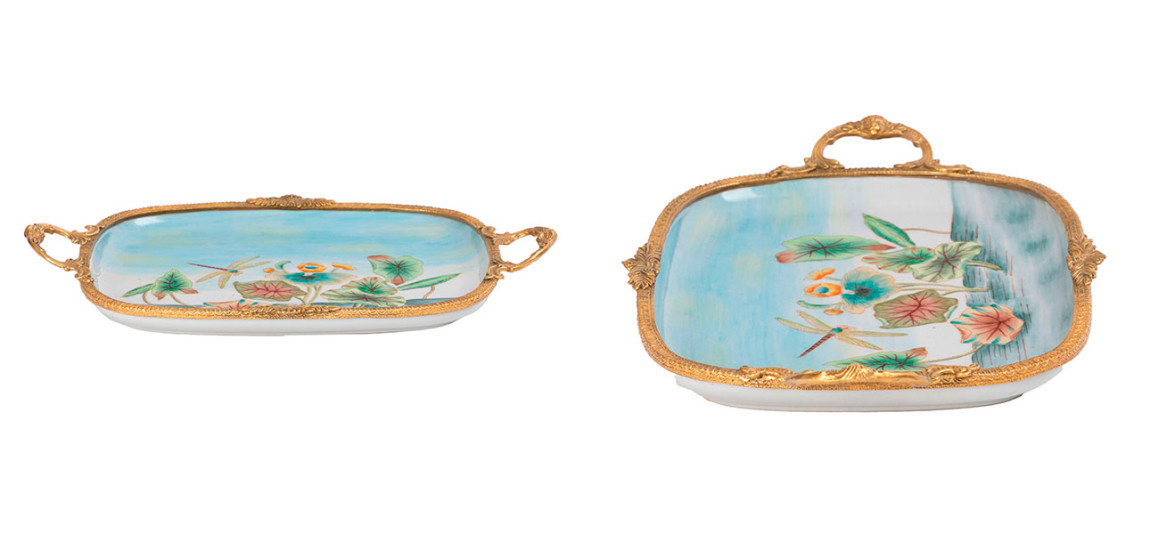 Поднос фарфоровый с орнаментом Jane