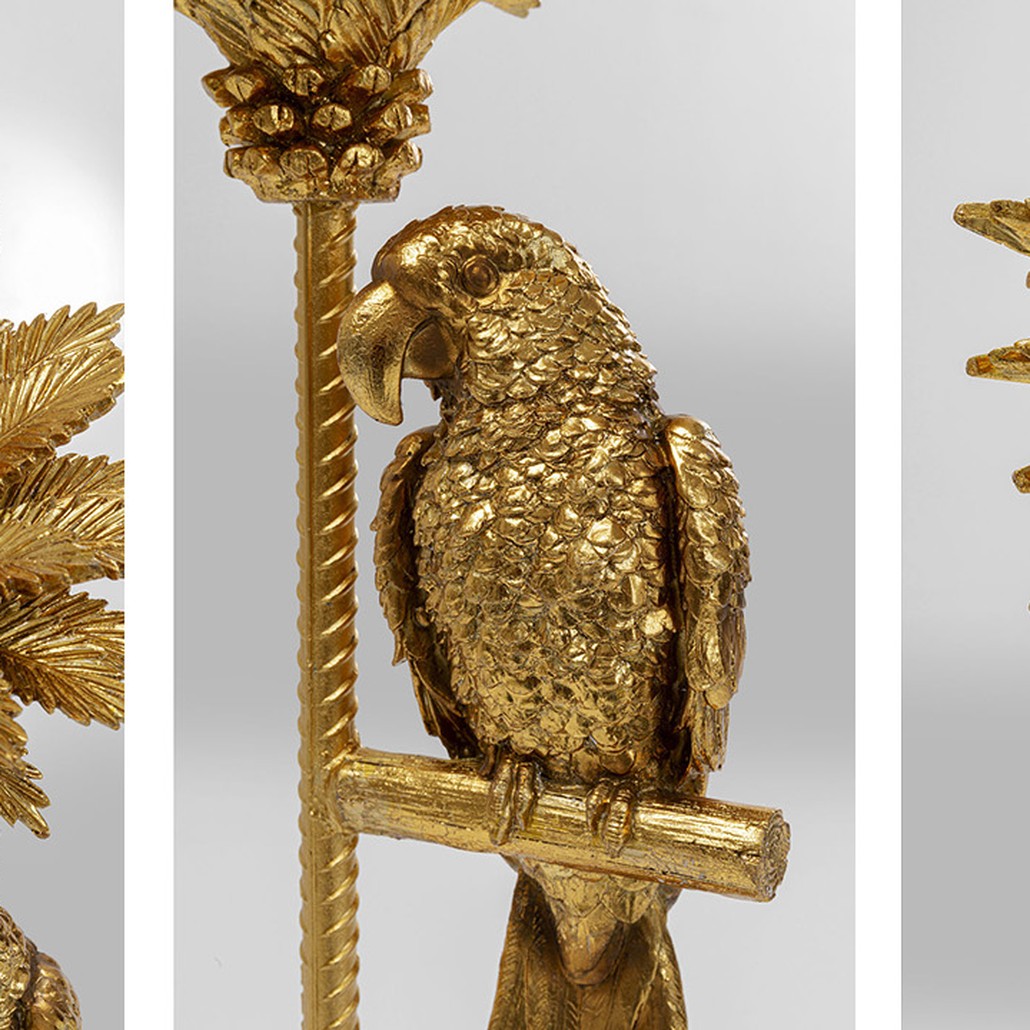 Подсвечник Golden Parrot on a palm tree