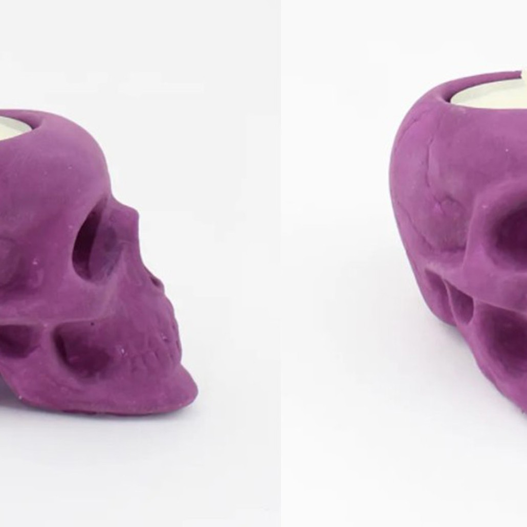 Подсвечник Purple Skull