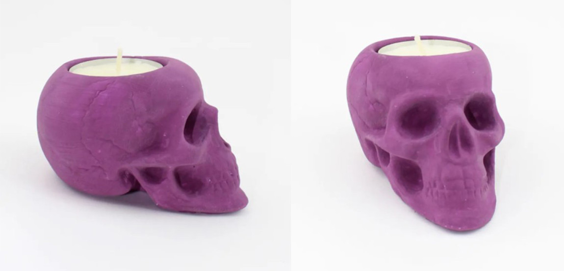 Подсвечник Purple Skull