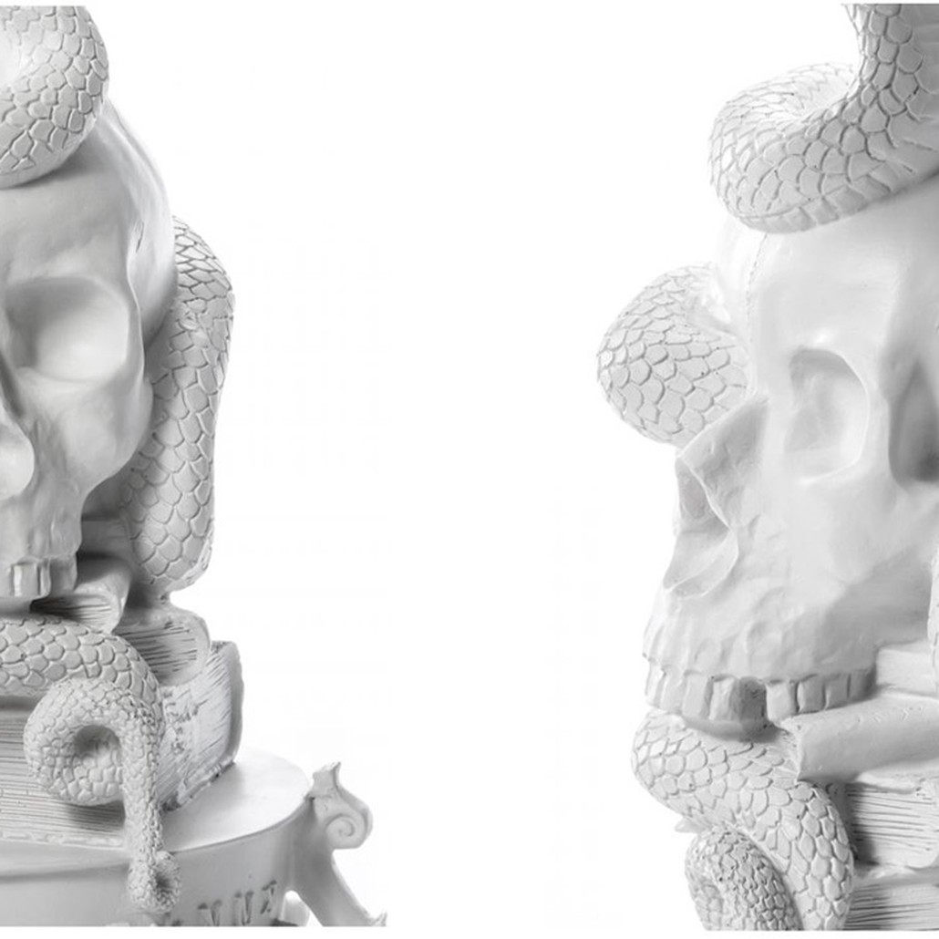 Подсвечник Seletti Giant Burlesque Skull White