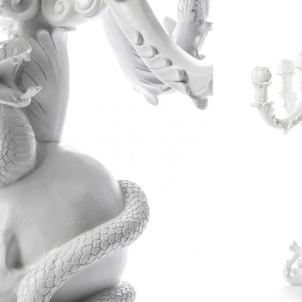 Подсвечник Seletti Giant Burlesque Skull White