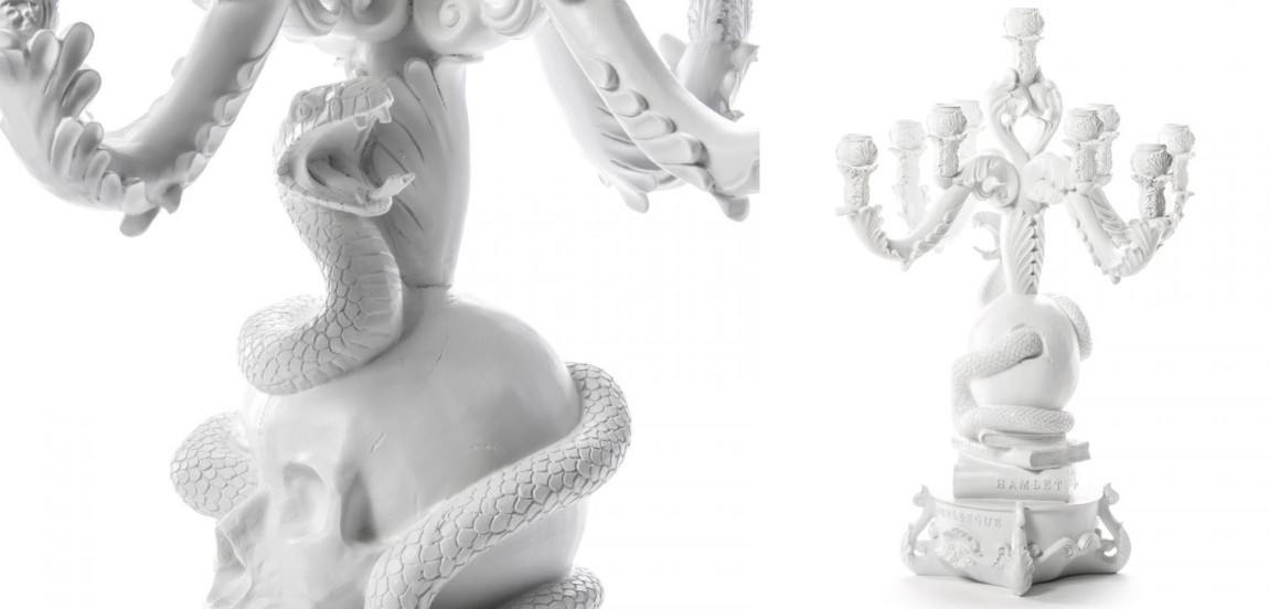 Подсвечник Seletti Giant Burlesque Skull White