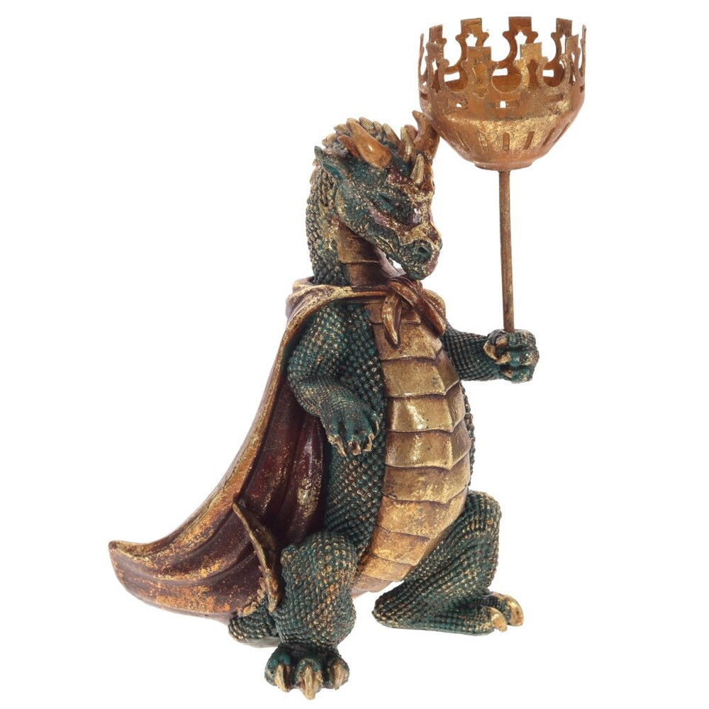 Подсвечник в виде дракона Dragon candlestick Green Gold Brown L or R