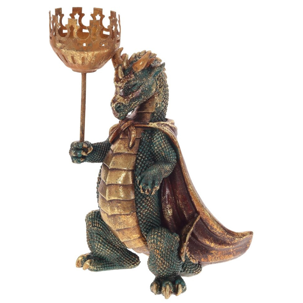 Подсвечник в виде дракона Dragon candlestick Green Gold Brown L or R