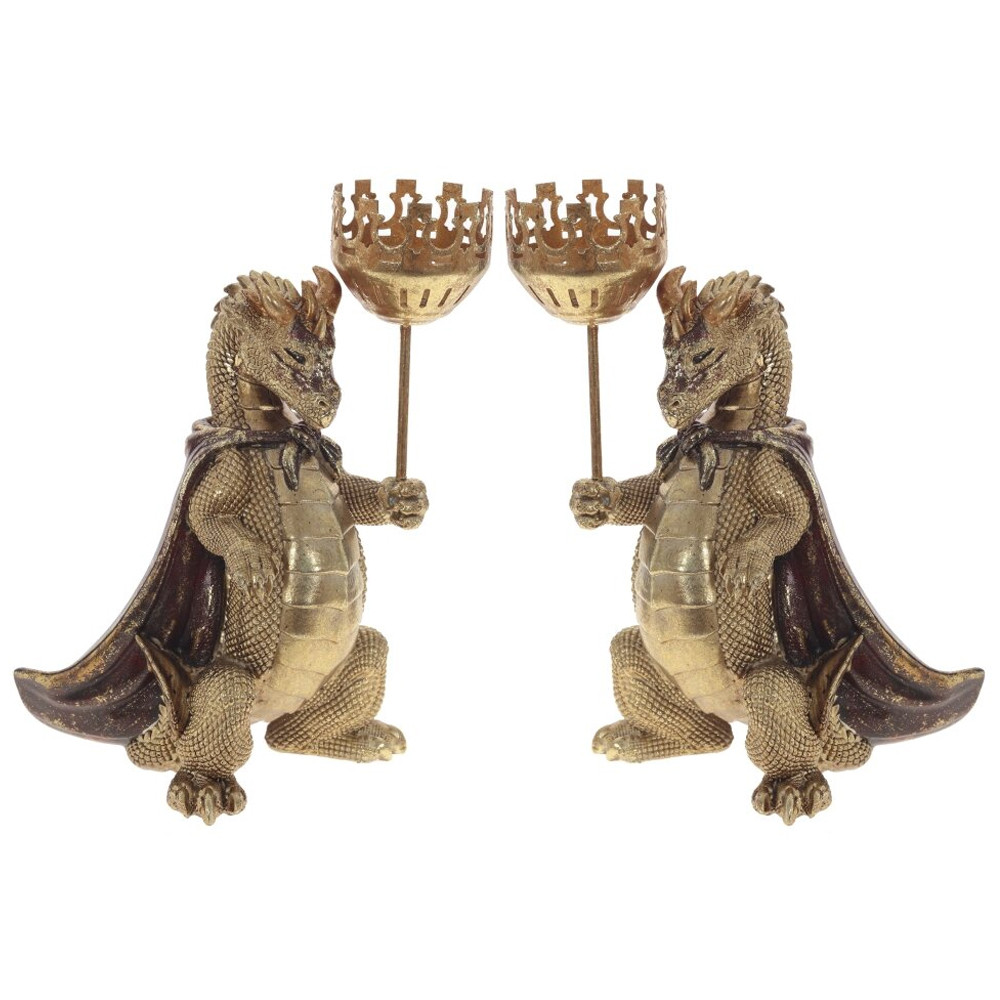 Подсвечник в виде дракона Dragon candlestick Green Gold Brown L or R
