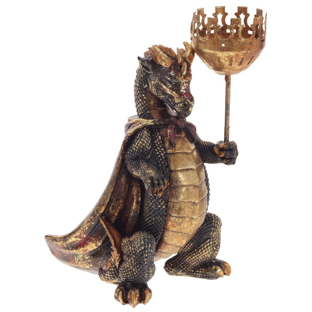 Подсвечник в виде дракона Dragon candlestick Green Gold Brown L or R