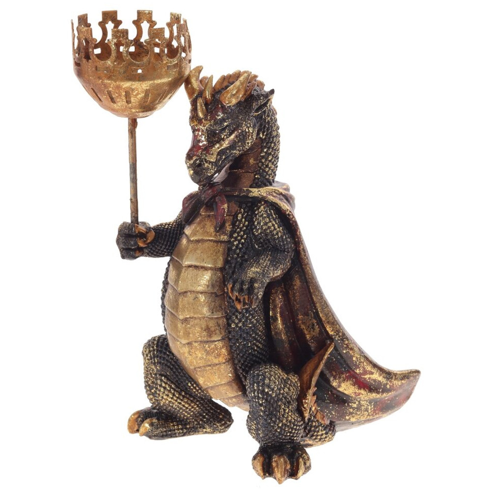 Подсвечник в виде дракона Dragon candlestick Green Gold Brown L or R