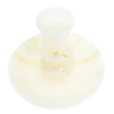 Подсвечник в виде чаши из натурального камня оникс Stone Candlestick