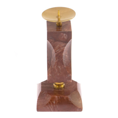 Подсвечник фигурный из натурального камня лемезит Stone Candlestick