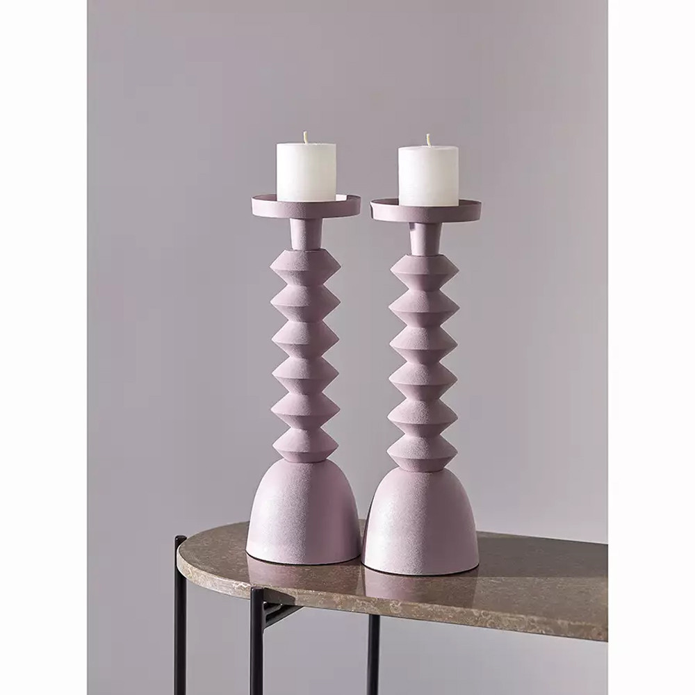 Подсвечник фигурный розовый Bright Accent 36 см