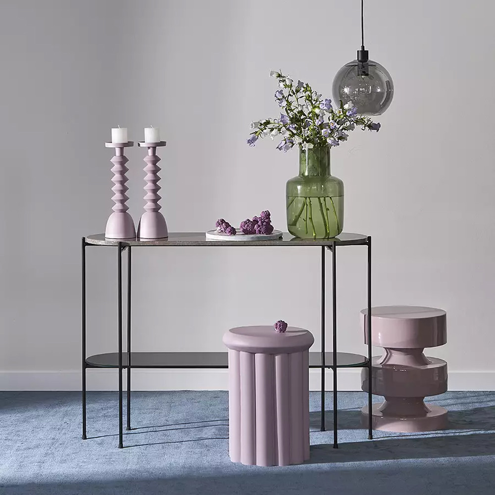 Подсвечник фигурный розовый Bright Accent 36 см