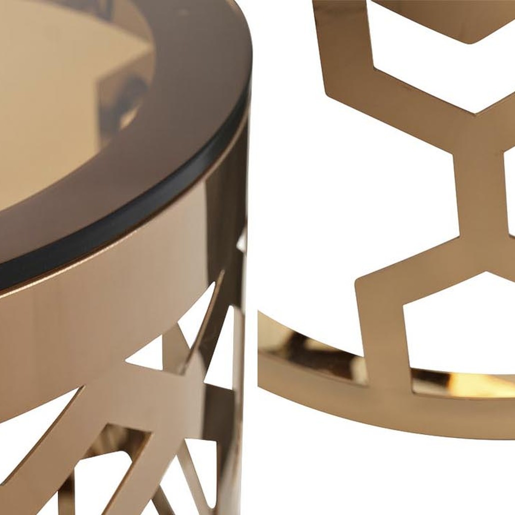 Подставка Yen Geometry pink gold cylinder 70