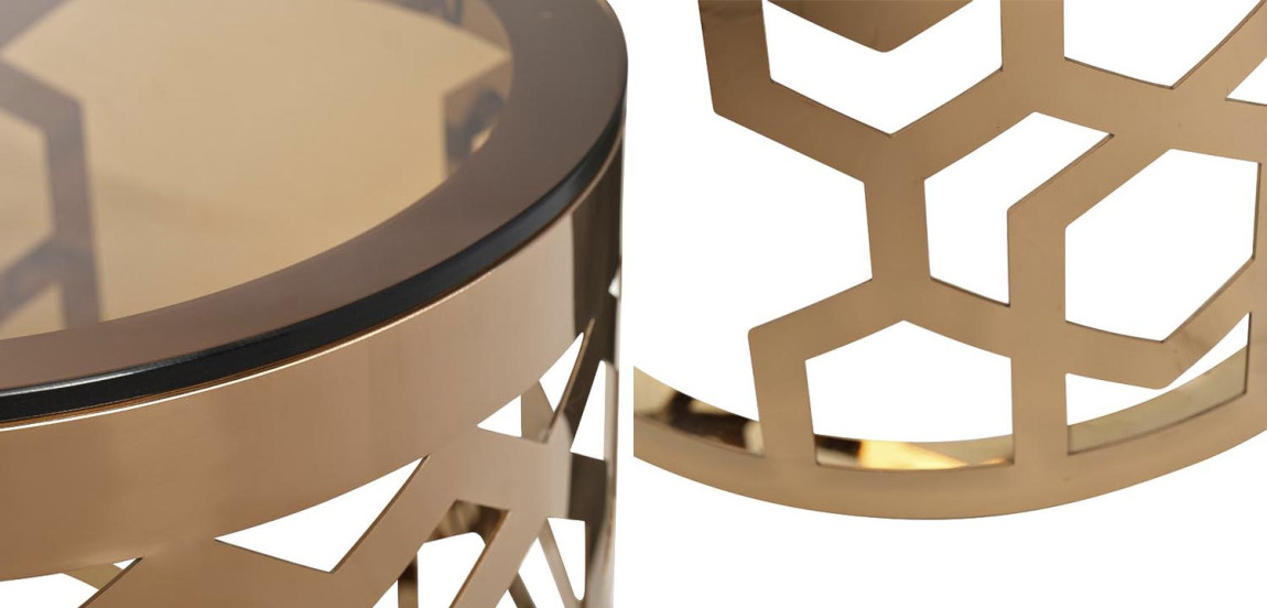 Подставка Yen Geometry pink gold cylinder 70