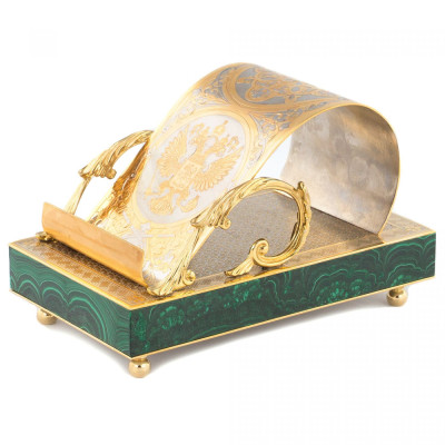 Подставка для телефона из натурального камня малахит Natural Stone Stand