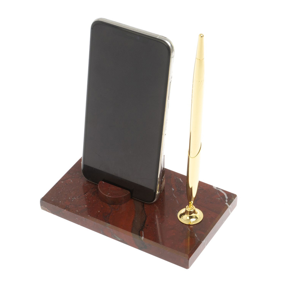 Подставка для телефона с ручкой из натурального камня креноид Natural Stone Stand