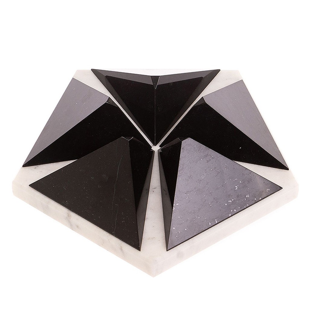 Подставка под шар в виде звезды из натуральных камней Змеевик Мрамор Natural Stone Sphere Stands