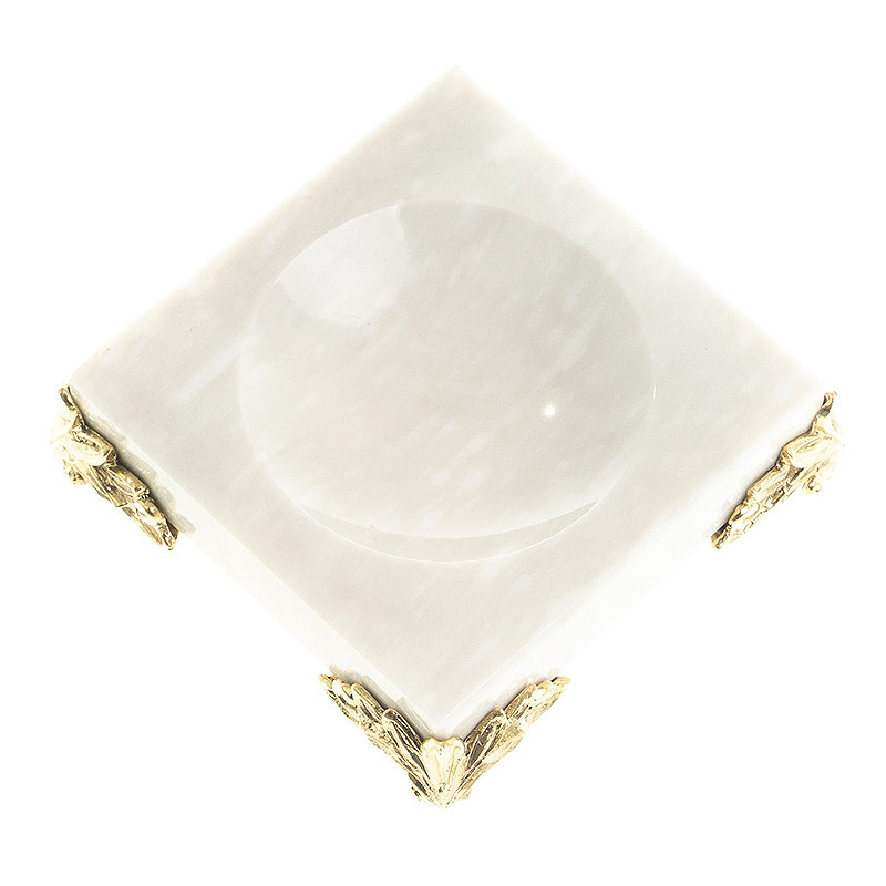 Подставка под шар квадратная из натурального камня Мрамор на ножках Natural Stone Sphere Stands