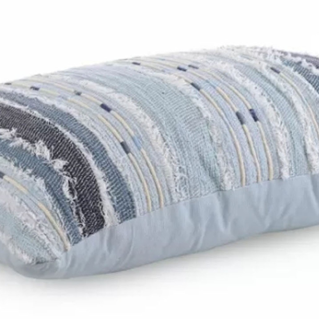 Подушка Blue Ikat stripes